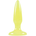 Жёлтая анальная пробка, светящаяся в темноте NS Novelties Firefly Pleasure Plug Mini NSN-0475-18 (8,1 см)