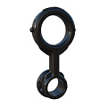 Чёрное эрекционное кольцо на пенис и мошонку Pipedream Ironman Duo-Ring PD5918-23
