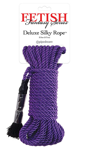 Фиолетовая веревка для фиксации Deluxe Silky Rope - 9,75 м. Pipedream PD3865-12
