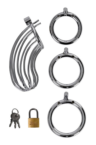 Стальной пояс верности на замочке ToyFa 717203