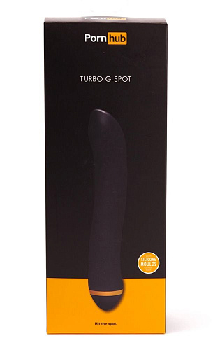 Чёрный вибратор для массажа G-точки Pornhub Turbo G-Spot 94594 (22,2 см)