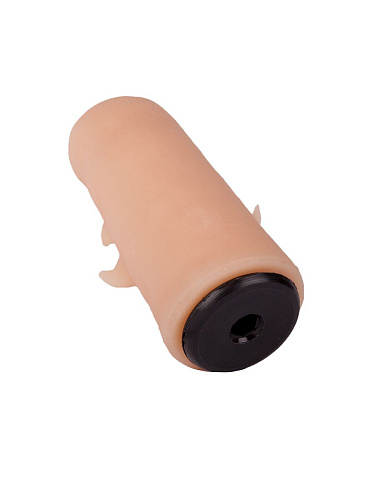 Чёрный пояс-трусики с двумя телесными насадками LOVETOY (А-Полимер) Soft-Dolli 980600 (16,5 и 10,5 см)