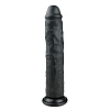 Чёрный фаллоимитатор EDC Wholesale Realistic Dildo ET177BLK (28,5 см)