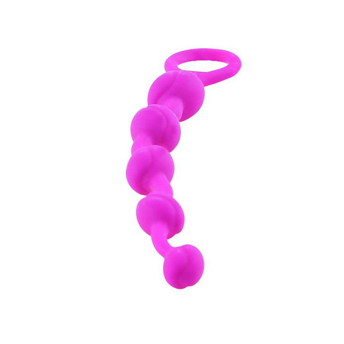 Силиконовая лиловая цепочка с кольцом для извлечения Baile Beeds BI-014215 (21,5 см)