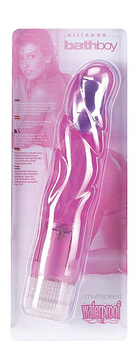 Розовый вибромассажёр Seven Creations BATH BOY 14-04-C8-BCD (17,8 см)