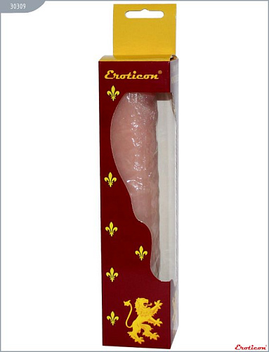 Телесный вибратор из ультраскин Eroticon 30309 (22,5 см)