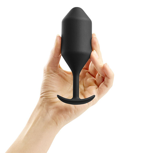 Чёрная пробка для ношения b-Vibe Snug Plug 4 BV-010-BLK (14 см)
