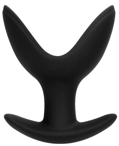 Чёрная анальная пробка-эспандер Shots Media BV Split №3 PLU013BLK (7,5 см)