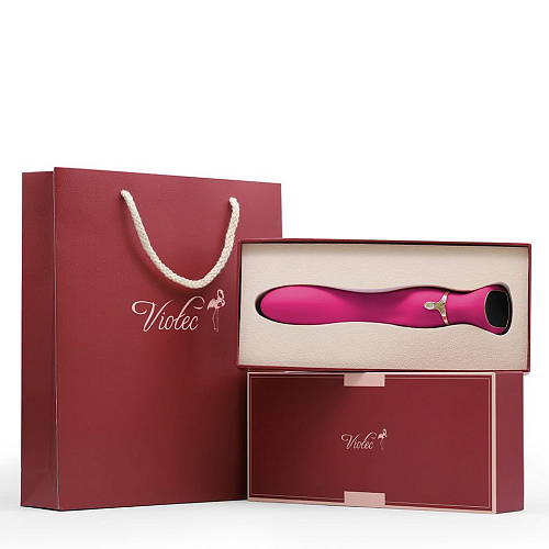 Розовый вибратор с screen-touch управлением Viotec MIRACLE CHANCE 1806P2 (21 см)