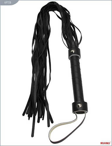 Чёрный кожаный флогер с 21 хвостом X-Market Ltd 69720 (56 см)