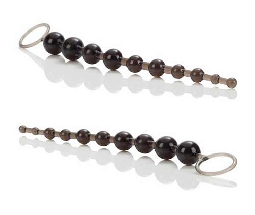 Чёрная анальная цепочка California Exotic Novelties X-10 BEADS SE-1233-03-2