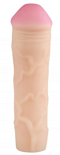 Телесный реалистичный фаллоудлинитель с петлёй Сумерки богов 1101-09 BX DD (16 см)