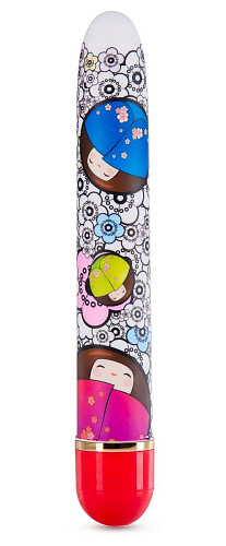 Яркий вибромассажёр с принтом Blush Novelties Play Flirty BL-14408 (17,8 см)