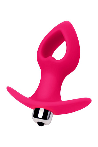 Розовая анальная вибровтулка в форме сердца POPO Pleasure 731335 (10 см)