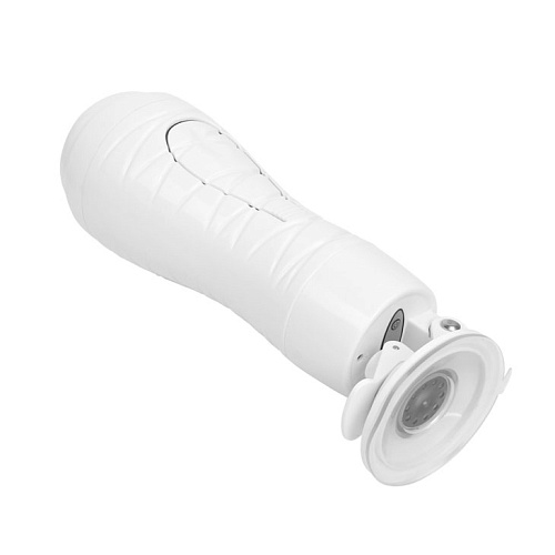 Мастурбатор-анус белого цвета в тубе с вибрацией Baile Flora White BM-00900T48Z-1