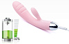 Нежно-розовый вибратор со стимуляцией клитора Svakom Barbara SUDV-02B-PP (17,6 см)