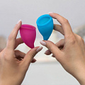 Набор из 2 менструальных чаш голубого и розового цвета Fun Factory Fun Cup Size A Kit 95001 (размер S)
