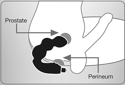 Чёрный стимулятор простаты с вибрацией Rocks-Off Big Boy E21998