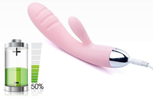 Нежно-розовый вибратор со стимуляцией клитора Svakom Barbara SUDV-02B-PP (17,6 см)