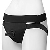 Чёрные трусики с плугом Vac-U-Lock Doc Johnson Panty Harness with Plug Dual Strap 1091-05-BX (размер S/M)