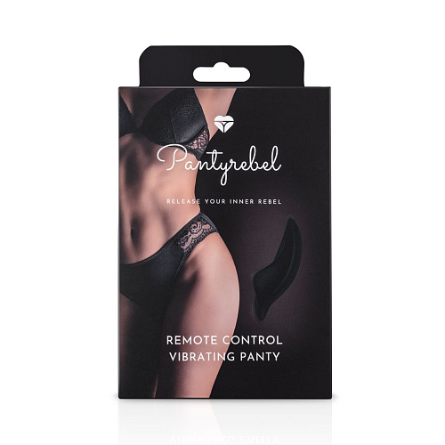 Кружевные трусики-слипыx чёрного цвета с виброэлементом EDC Wholesale Remote Control Vibrating Panty PR003