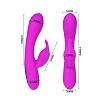 Лиловый вибратор с клиторальным отростком Baile Yves BI-014283 (17 см)