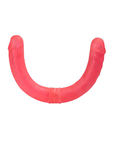 Двусторонний гелевый фаллоимитатор розового цвета LOVETOY (А-Полимер) 251100 (44 см)