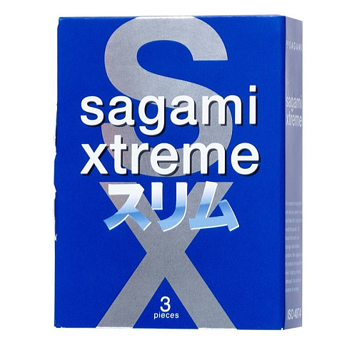 Розовые презервативы Sagami Xtreme Feel Fit 3D №3 (3 шт)