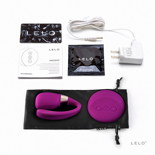 Лиловый вибромассажёр для пар с ДУ Lelo Tiani 3 Deep Rose LEL8227