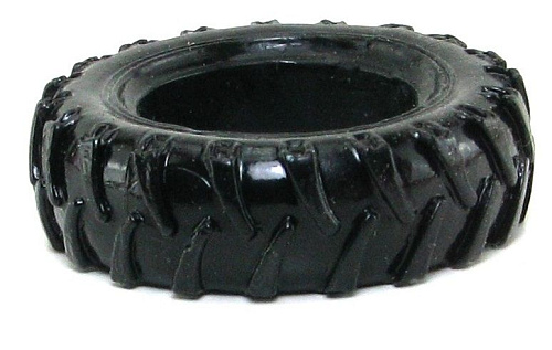 Чёрное тонкое эрекционное кольцо NS Novelties Treads Mens Ring Thin NSN-0905-23