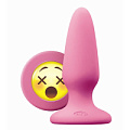 Розовая силиконовая пробка среднего размера NS Novelties Emoji WTF NSN-0513-24 (10,2 см)