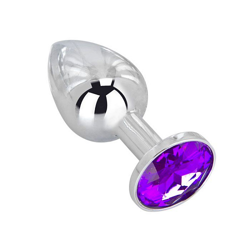 Мини-плаг из стали с фиолетовым кристаллом Erotic Fantasy Violet Dream EF-HM-006 (6,5 см)