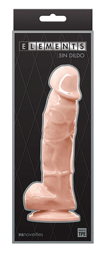 Телесный фаллоимитатор с мошонкой на присоске NS Novelties 5 Inch Dildo NSN-0925-01 (17,5 см)