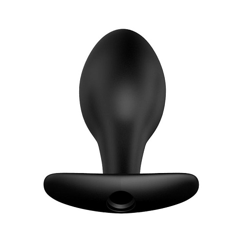 Чёрная анальная пробка с пультом управления Baile BI-040038-0801 (8,5 см)