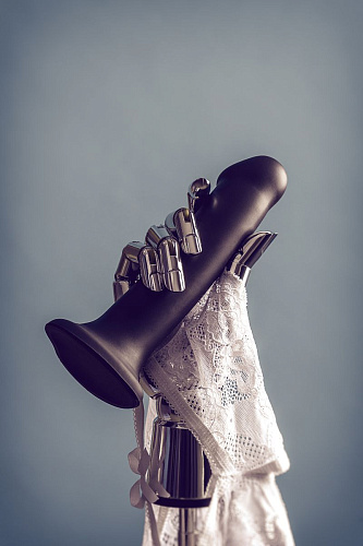 Чёрный фаллос на присоске Strap-on-me Silicone Bendable Dildo L 6013151 (19 см)