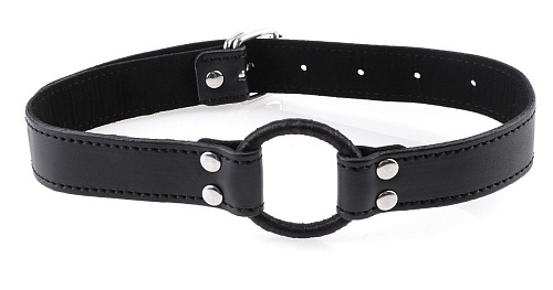 Чёрный кляп-кольцо Pipedream Beginner s Open Mouth Gag PD2132-23