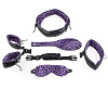 Набор для бондажа FFS: наручники, наножники, шлёпалка, ошейник с поводком Pipedream PD2106-12