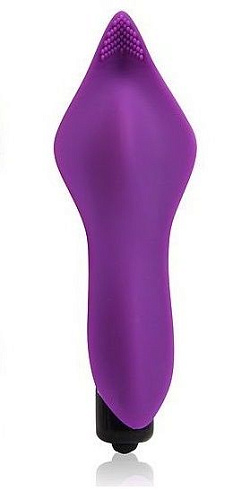Фиолетовый ромбовидный силиконовый клиторальный стимулятор Bior toys CSM-23107