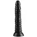 Чёрный рельефный фантазийный фаллоимитатор Сумерки богов 1016-65 BX DD