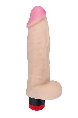 Вибромассажёр-реалистик из неоскин телесного цвета LOVETOY (А-Полимер) 805500 (20 см)