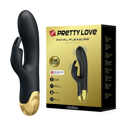 Чёрный вибратор-кролик Baile Royal Pleasure BI-014626 (19,2 см)