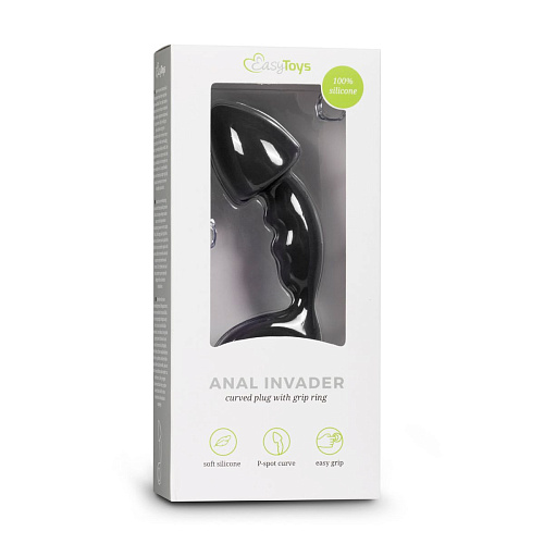 Чёрный анальный стимулятор EDC Wholesale Anal Invader ET205BLK (12 см)