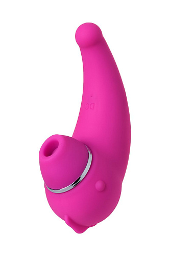 Розовый вакуум-волновой стимулятор клитора с вибрацией ToyFa Dino 119001