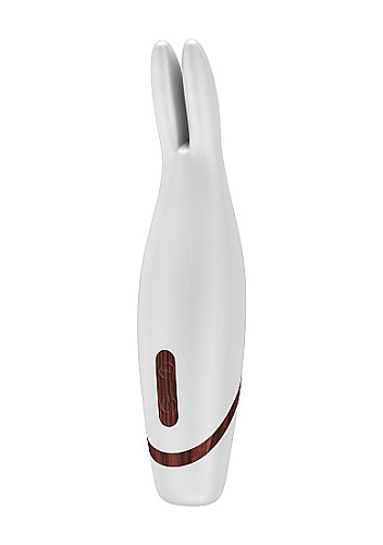 Белый вибростимулятор-зайчик Shots Media BV Orna BOOM006WHT (17,3 см)