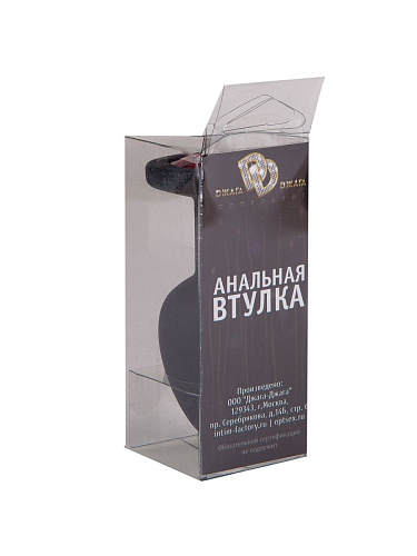Чёрная анальная втулка с красным кристаллом Сумерки богов 518-04 red-DD (7,3 см)
