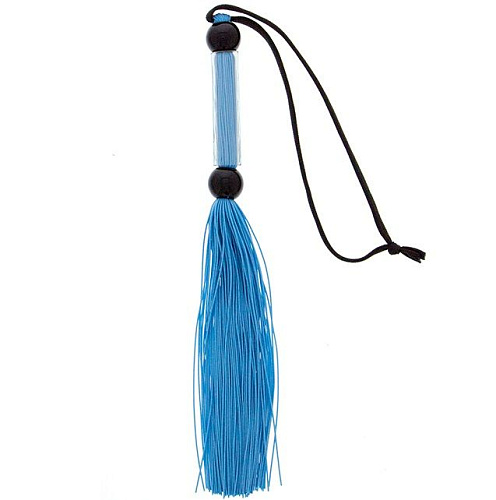 Голубая мини-плеть из силикона и акрила Blush Novelties SILICONE FLOGGER WHIP 520087 (25,6 см)