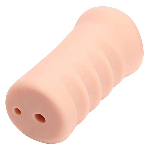 Телесного цвета мастурбатор-анус с рёбрышками внутри тоннеля Pornhub Anal Ribbed Stroker 94865