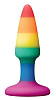Разноцветная анальная втулка Dream Toys RAINBOW ANAL PLUG MINI 21741 (9 см)