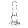 Анальный стимулятор-ёлочка из прозрачного стекла Glas GLAS-140 (9 см)