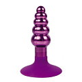 Фиолетовая анальная пробка-ёлочка с ограничителем Bior toys IL-28011-VLT (9 см)